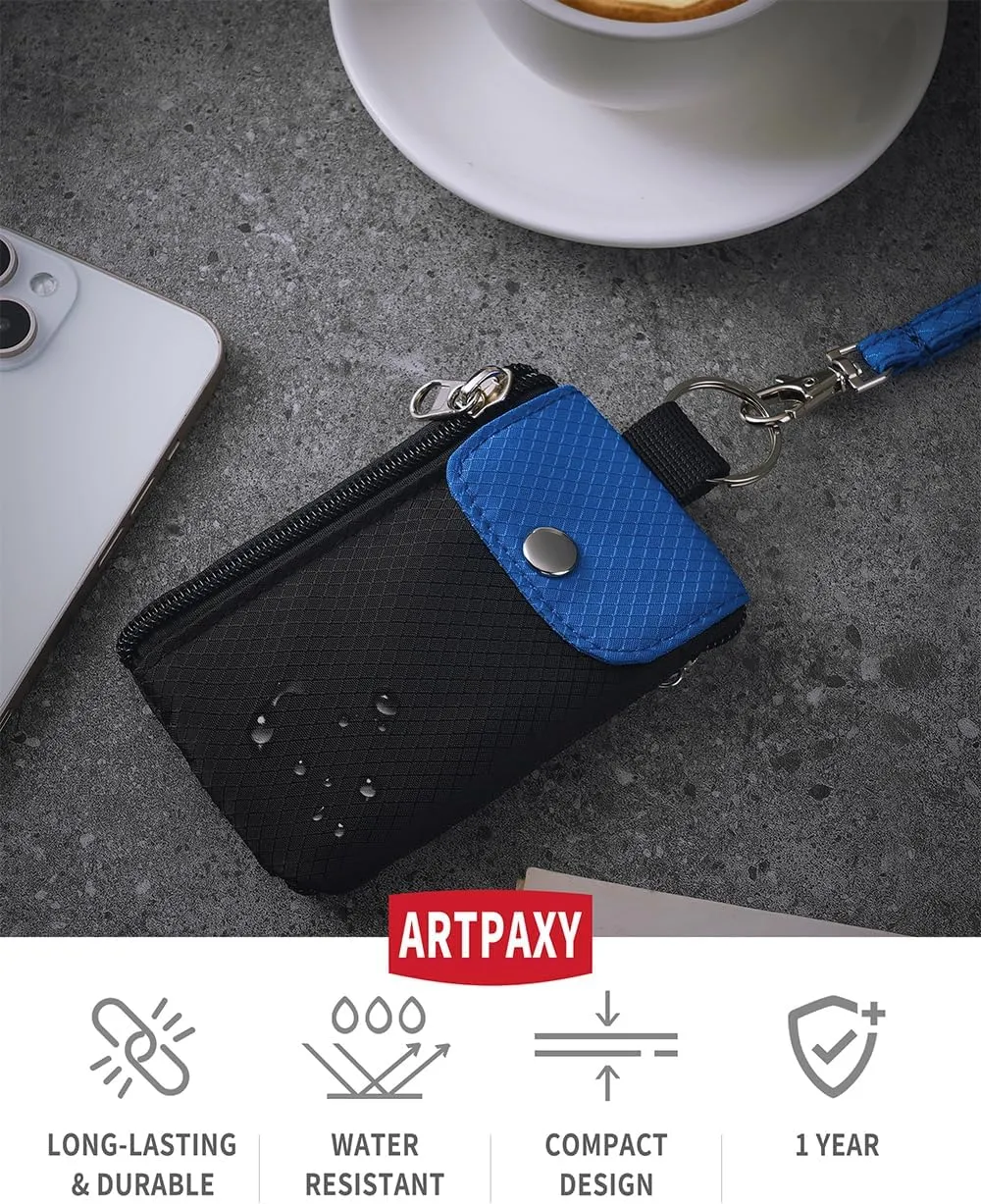 Artpaxy Minimalist Wallet For Mens Womens, Black Blue, Casual
