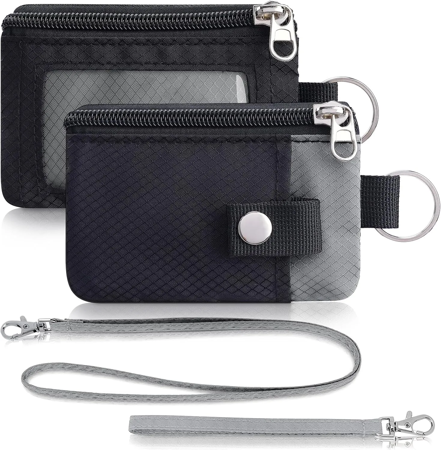 Artpaxy Minimalist Wallet For Mens Womens, Black Grey, Classic