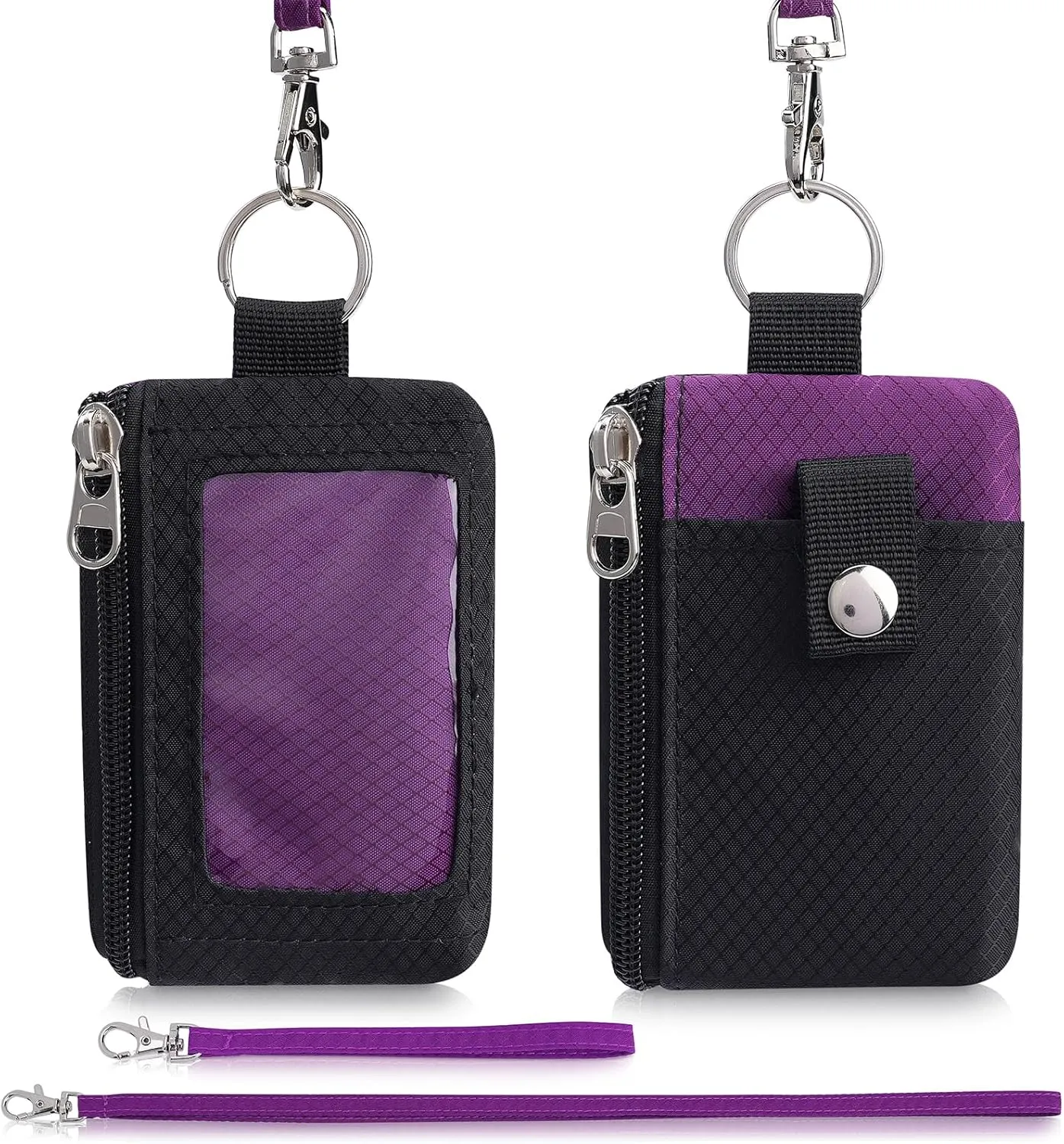Artpaxy Minimalist Wallet For Mens Womens, Black Purple, Classic