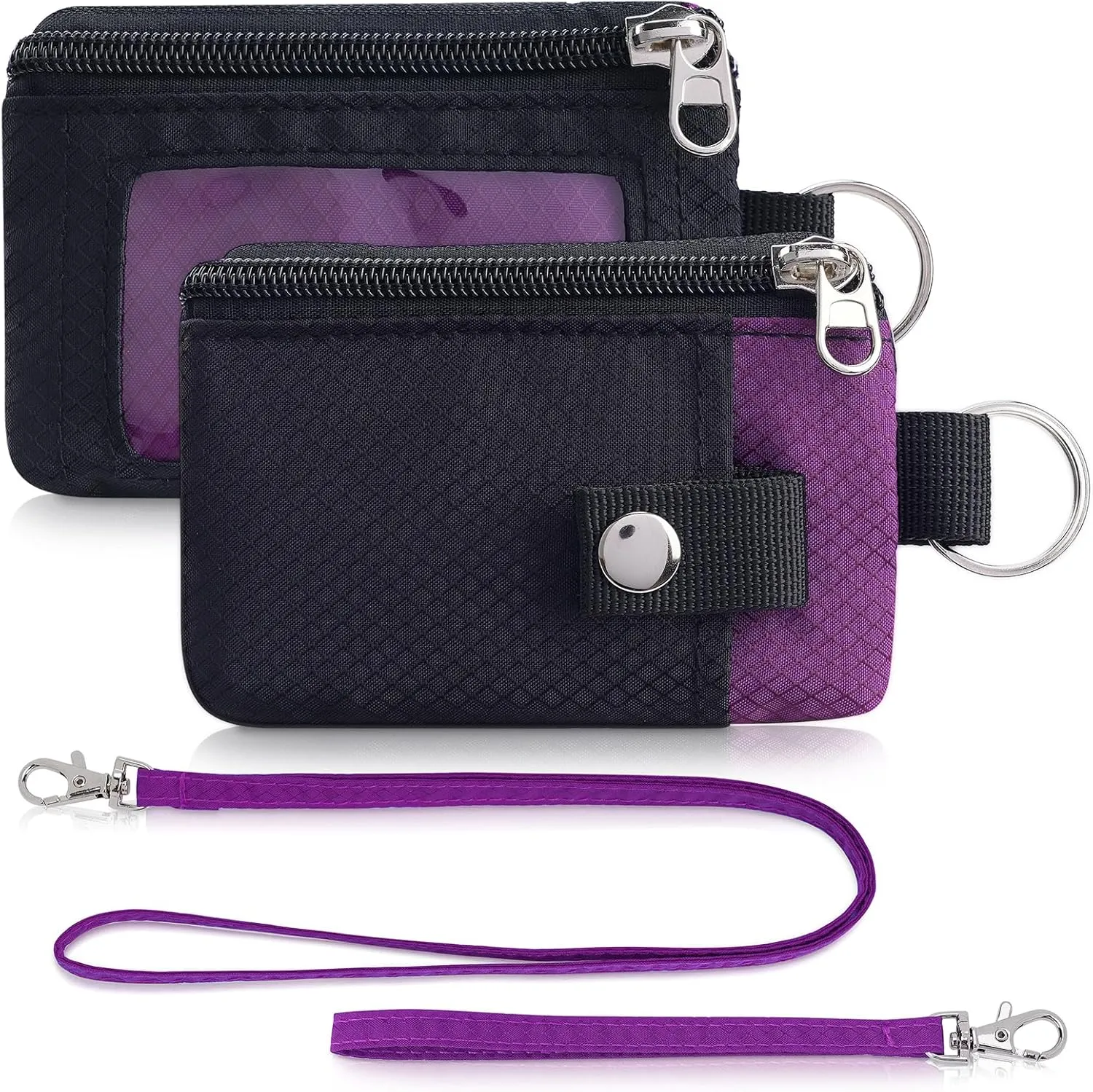 Artpaxy Minimalist Wallet For Mens Womens, Black Purple, Classic