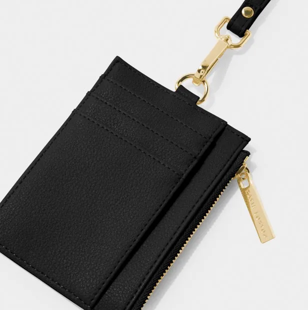 Ashley Cardholder w/ Strap | Black