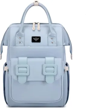 Diaper Bag Backpack, Large Capacity, Water-Resistant, Backpack and Messenger Bag Set Can be Combined Disassembled (Blue)