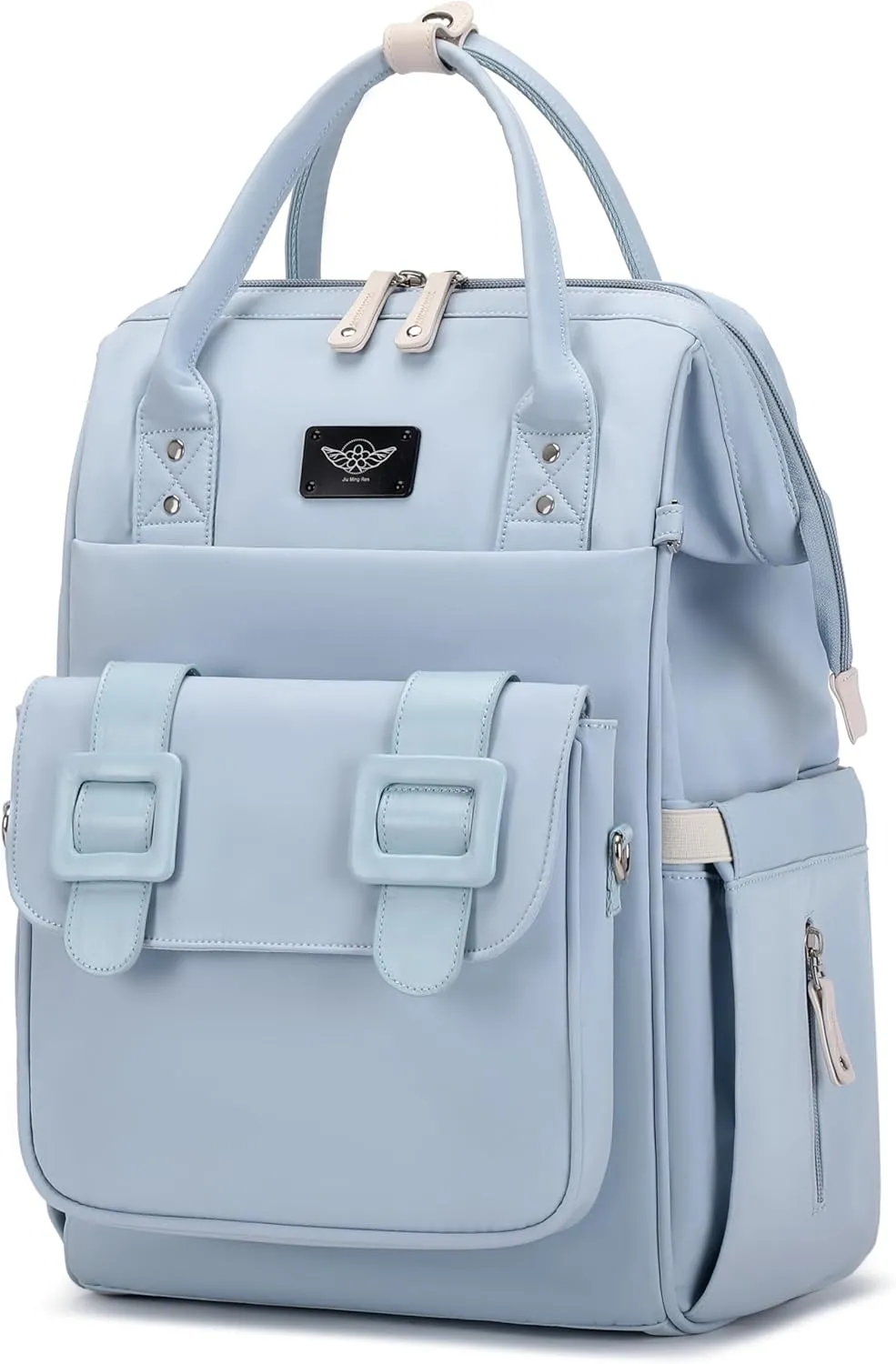 Diaper Bag Backpack, Large Capacity, Water-Resistant, Backpack and Messenger Bag Set Can be Combined Disassembled (Blue)
