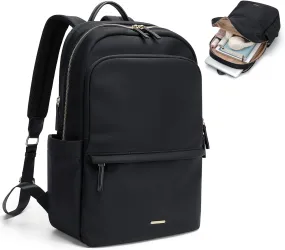 GOLF SUPAGS Women Laptop Backpack Casual Daypack for Work Travel College Backpack Purse Fits 14 Inch Notebook (Black)