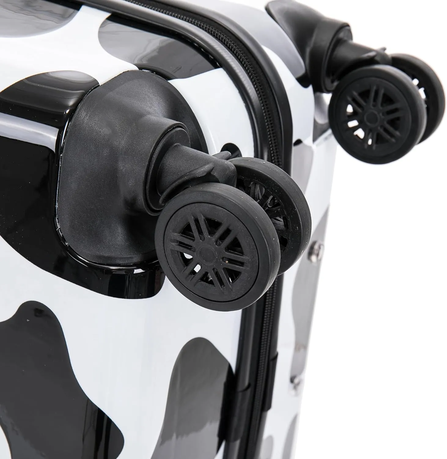 InUSA Cow Print Luggage with Spinner Wheels | Durable Lightweight Hardside Suitcase | Travel Bag with Handle and Trolley | 28-Inch Large Checked luggage