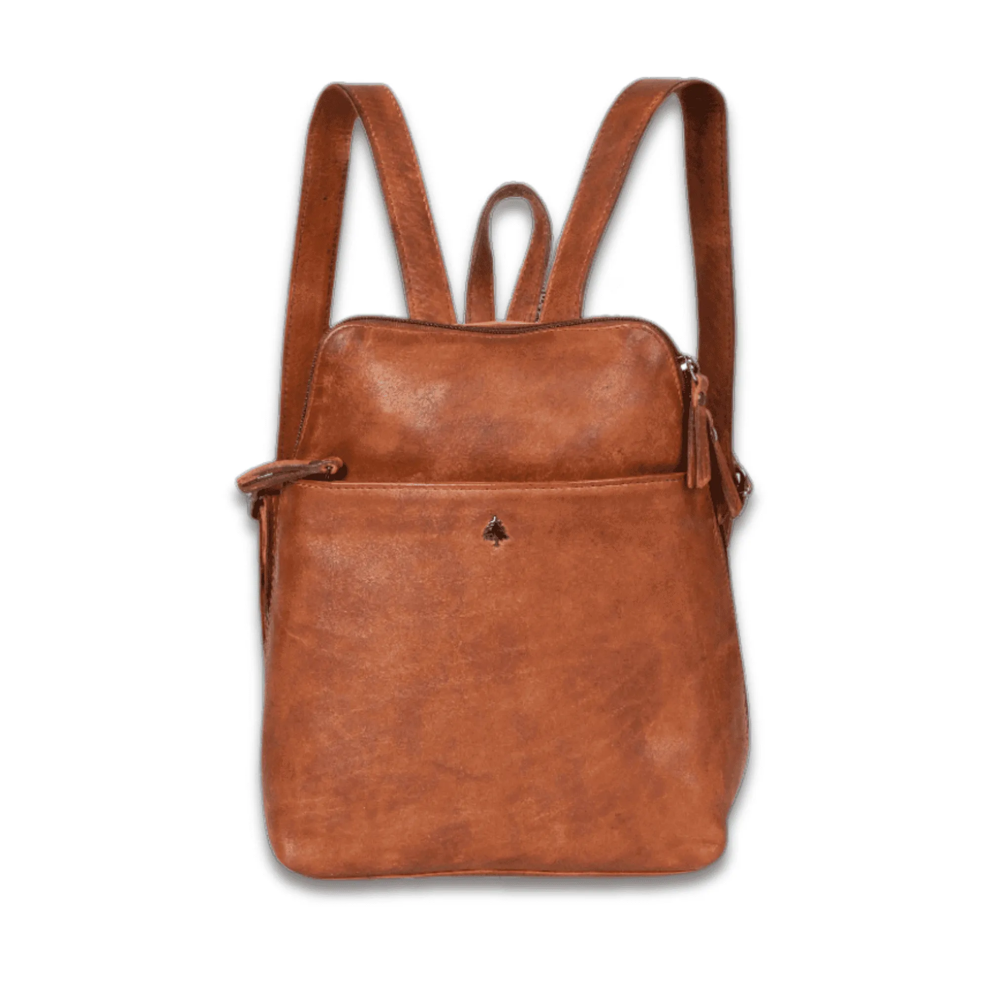 Leather Backpack Penny - Cognac