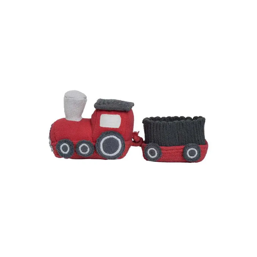 Lorena Canals Ride & Roll Train Machine Washable Textile Toy - 12x26x22cm