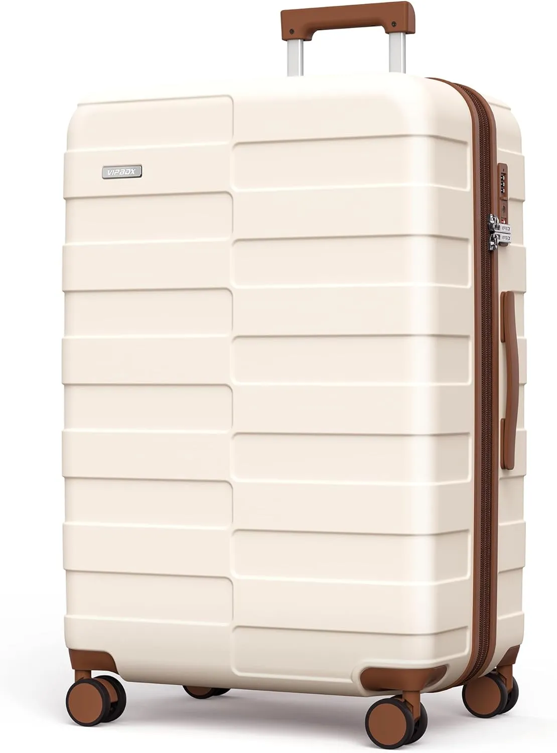 Luggage 28 Inch (3-Years VIP Service) Hardside Expandable Large Capacity Travel Suitcase Ultra Durable Polycarbonate Lightweight with TSA Lock Spinner Wheels, Elegant White