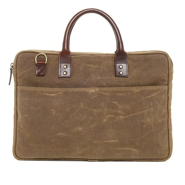 Ona Kingston Briefcase Canvas Bag - Field Tan