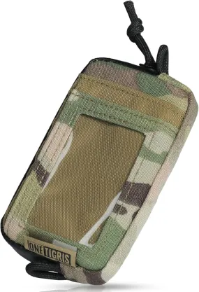 OneTigris Tactical Front Pocket Wallet with Zippers Coin Purse Minimalist Wallet for Men