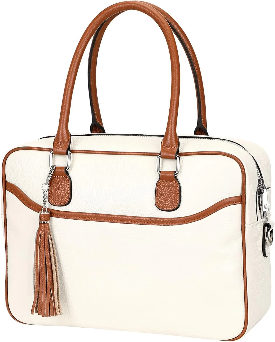 Over Earth Genuine Leather Satchel Handbags for Women Purse Top Handle Shoulder Bag