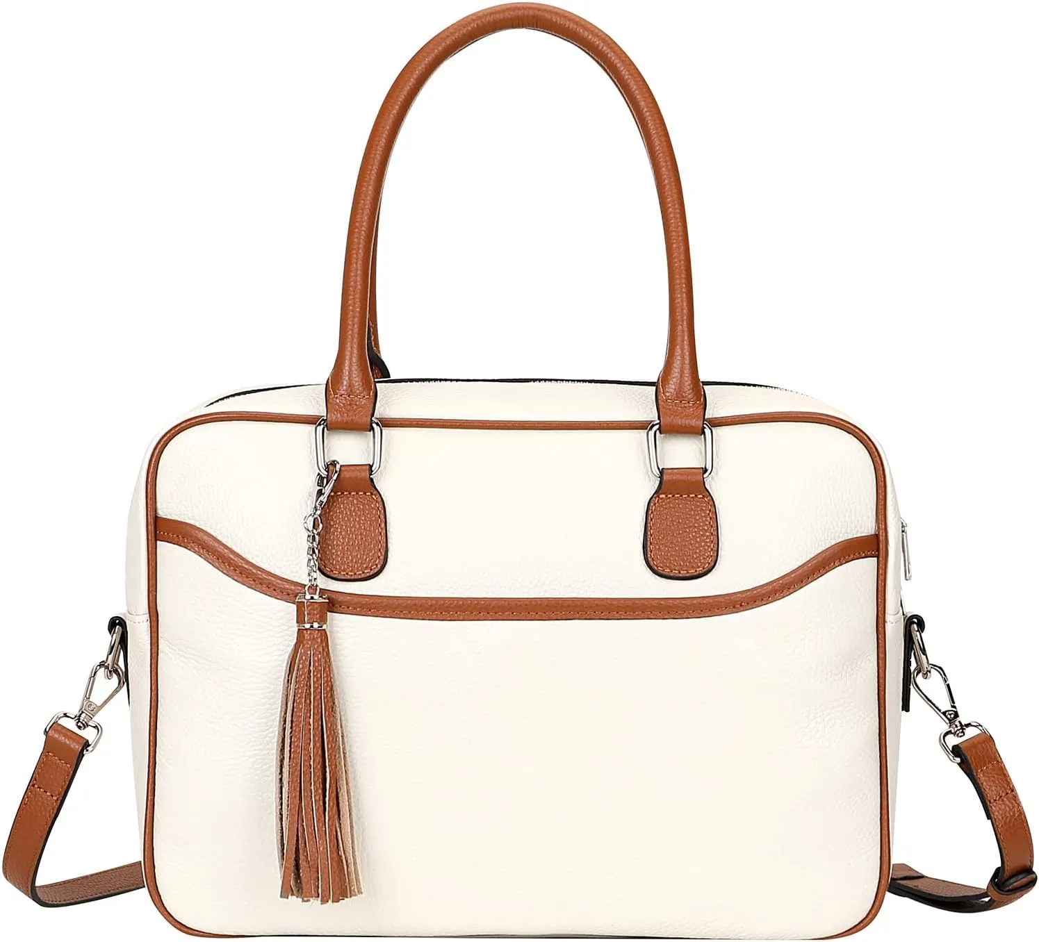 Over Earth Genuine Leather Satchel Handbags for Women Purse Top Handle Shoulder Bag