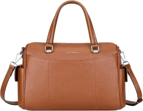 Over Earth Genuine Leather Satchel Purse for Women Women's Top-Handle Shoulder Handbags