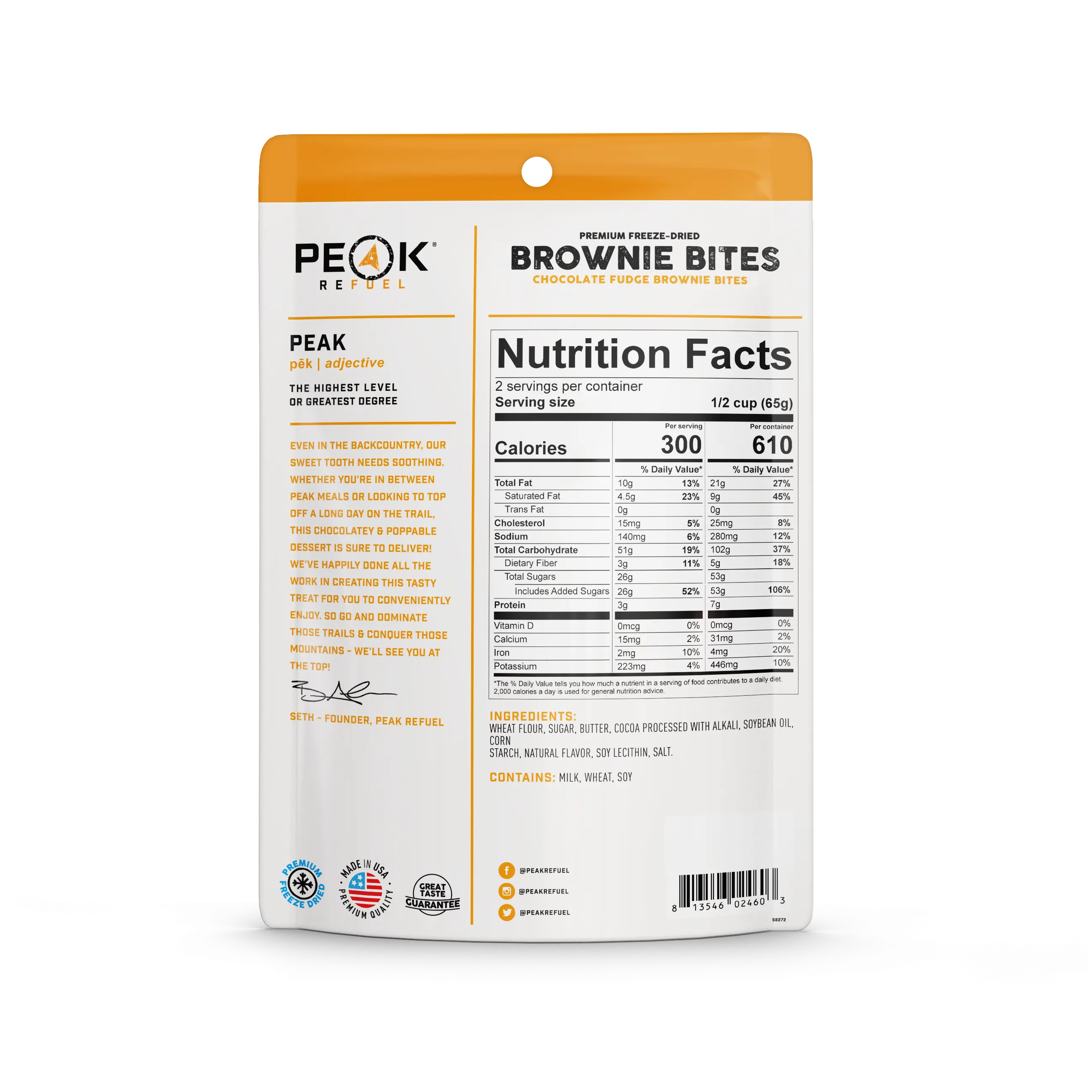 Peak Refuel Brownie Dough Bite