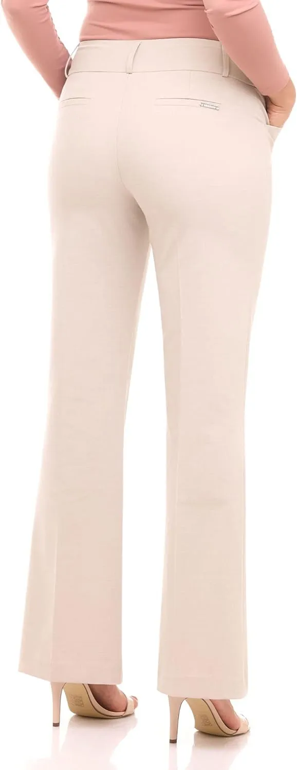 Rekucci Women's Smart Stretch Desk to Dinner Wide Leg Pull-On Pant