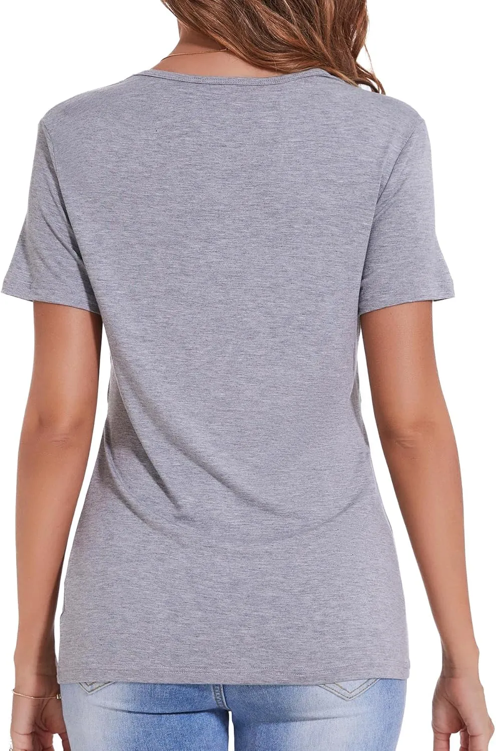 Sosolism 3 Pack Nursing Top Summer Short Sleeve Breastfeeding Shirts for Women Casual Round Neck Pumping Tshirts