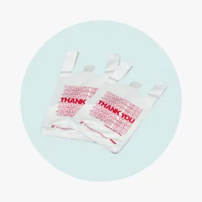 T Shirt Bags Small 16 mic - White