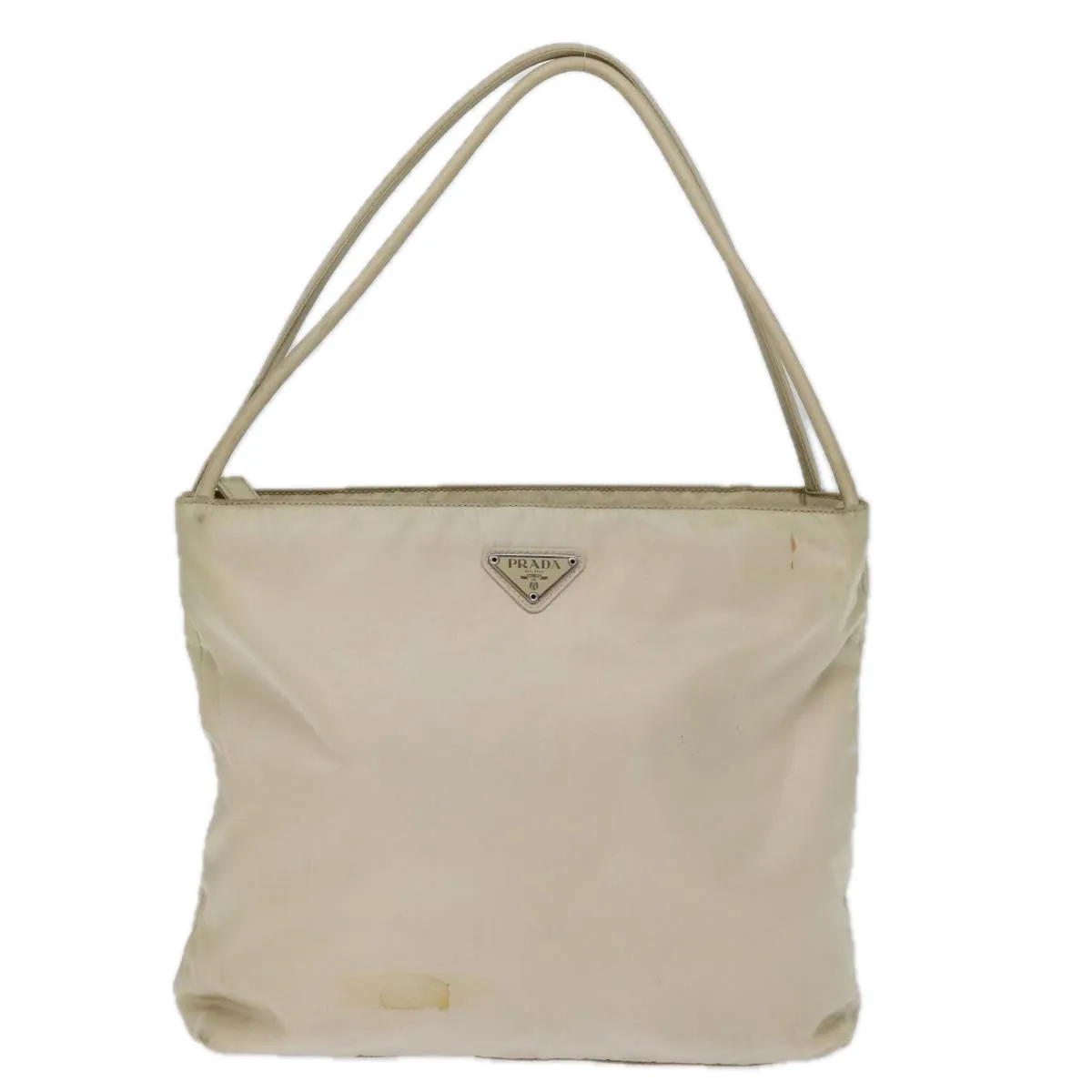 Trendy Inspired Prada Tote Bag Nylon Beige Cream Auth Bs14045