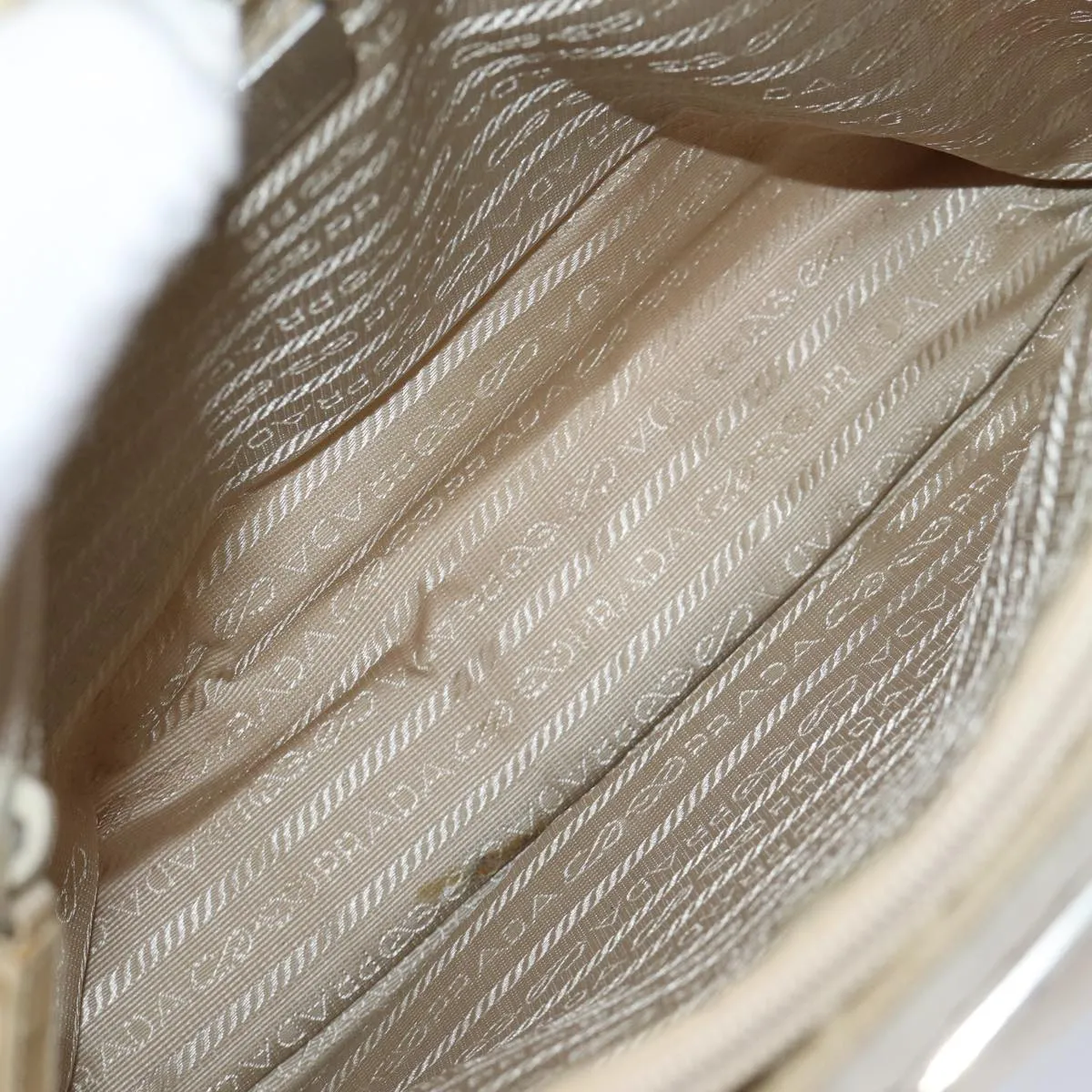 Trendy Inspired Prada Tote Bag Nylon Beige Cream Auth Bs14045