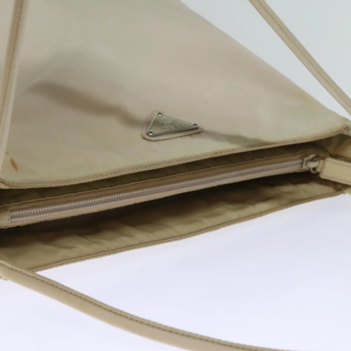 Trendy Inspired Prada Tote Bag Nylon Beige Cream Auth Bs14045