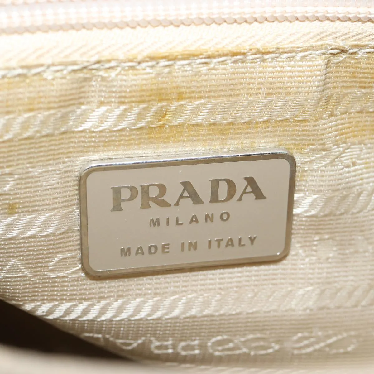 Trendy Inspired Prada Tote Bag Nylon Beige Cream Auth Bs14045