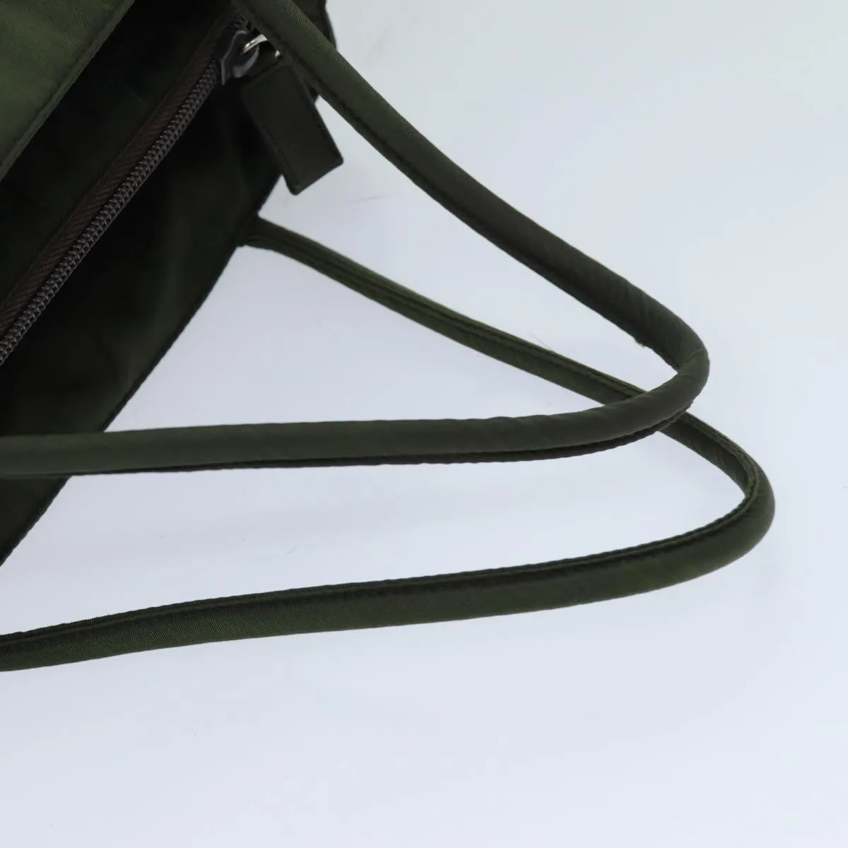 Trendy Inspired Prada Tote Bag Nylon Khaki Auth 75448