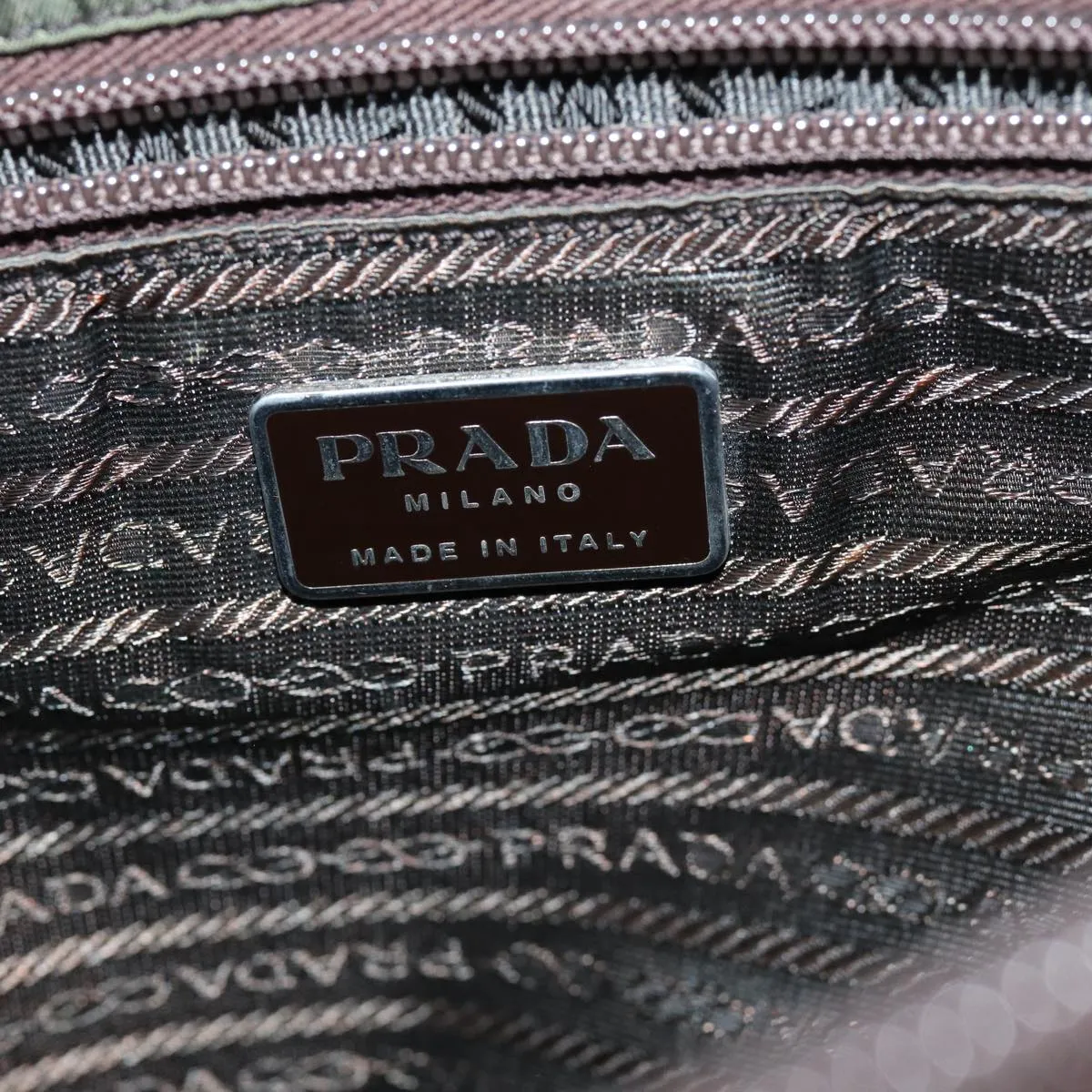 Trendy Inspired Prada Tote Bag Nylon Khaki Auth 75448